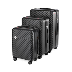 Set de 3 maletas híbridas Cosmos Cabin + L + XL Negro