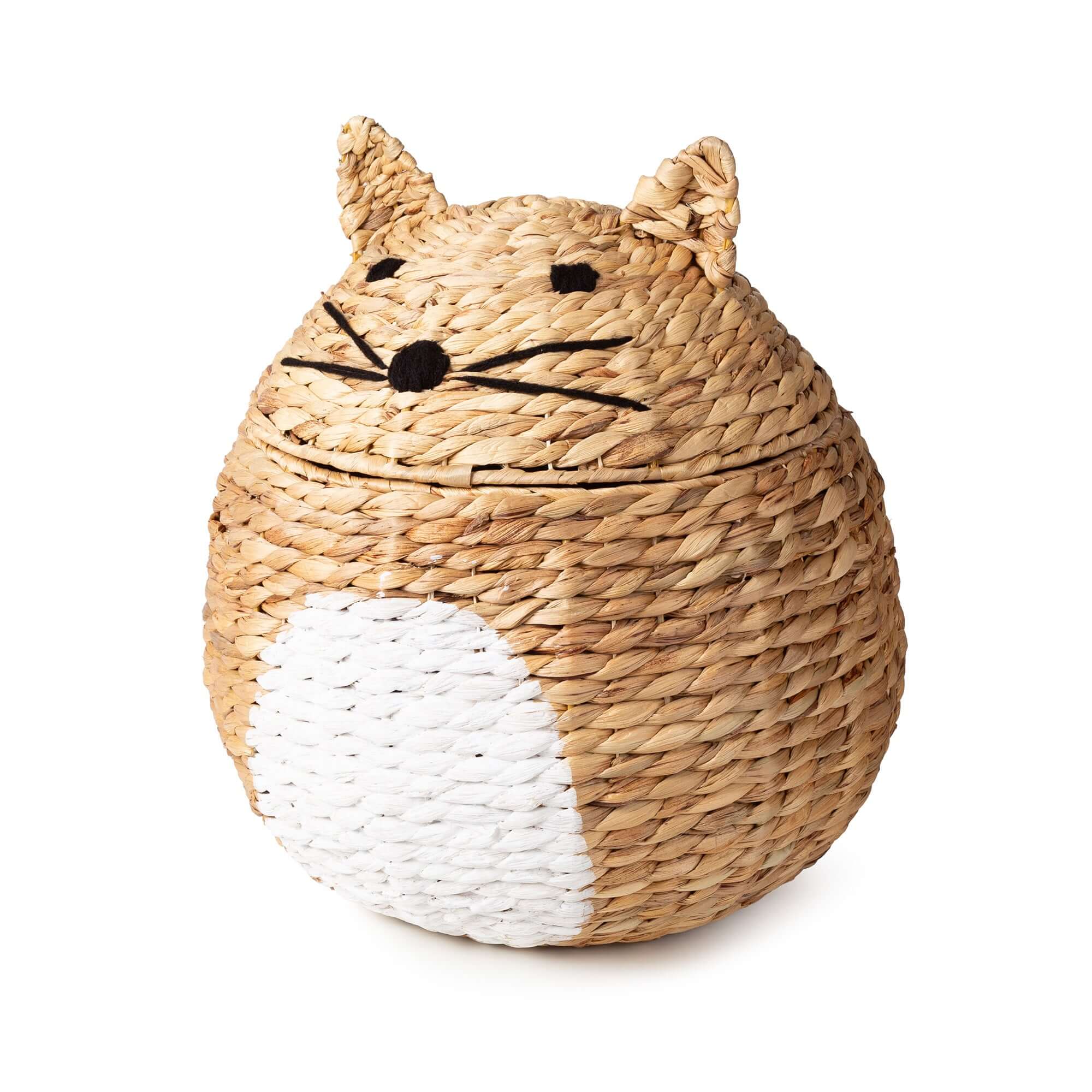 Panier De Rangement Feutre Pour Jouets Chat Chien - Boîte Avec Poignée Bois Pour Accessoires Animaux