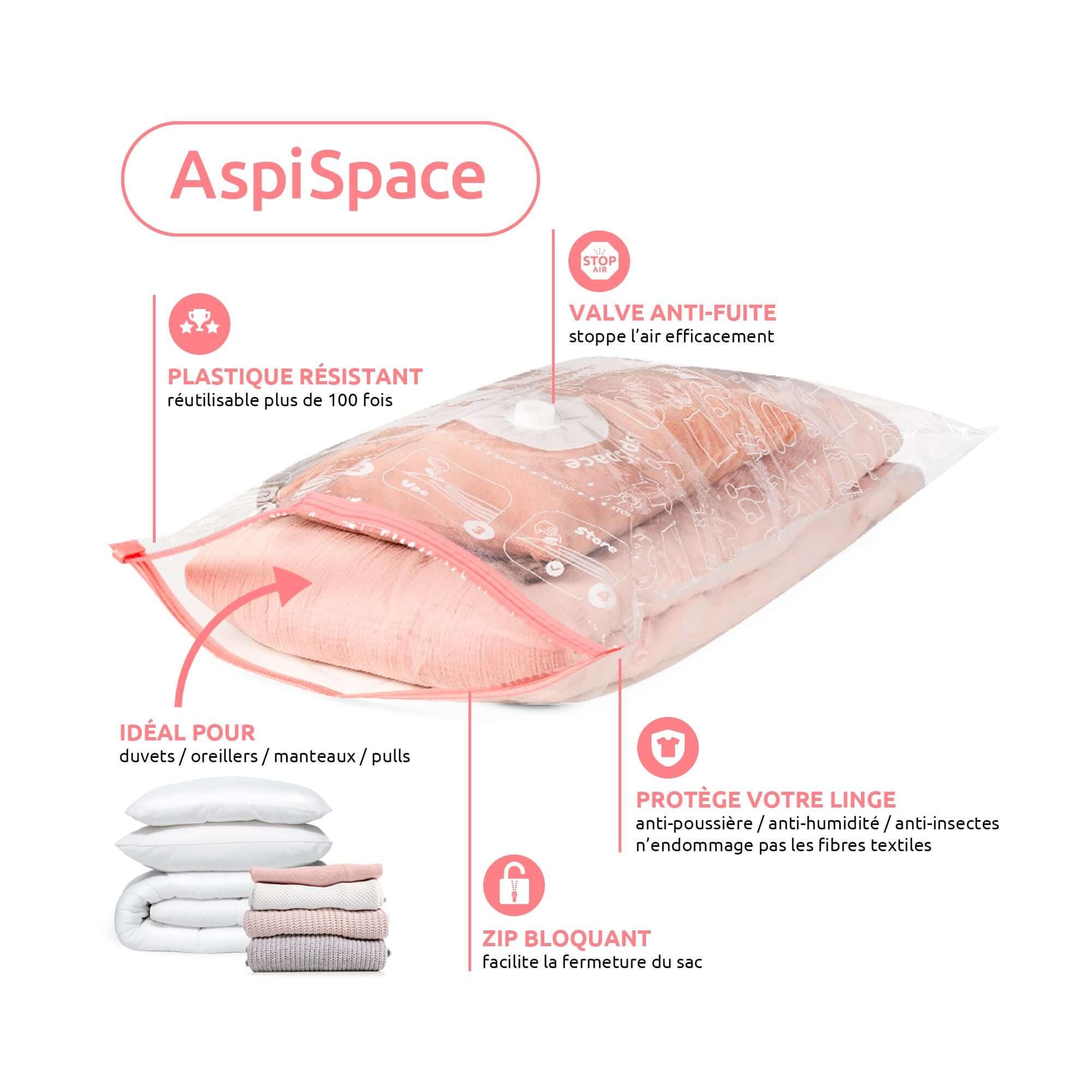 Lot de 5 sacs sous vide M Edition spéciale AspiSpace