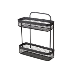 Estante de pared Compactor Bora de 2 niveles en metal negro