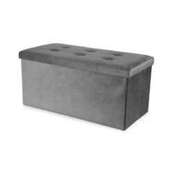 Compactor Pouf de Rangement Ottoman L gris