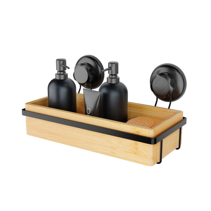 Etagère de douche avec ventouse Bestlock Spa noir