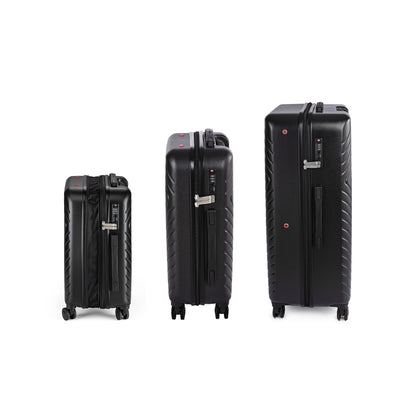 Lot de 3 valises hybrides Cosmos Cabine + L + XL Noires