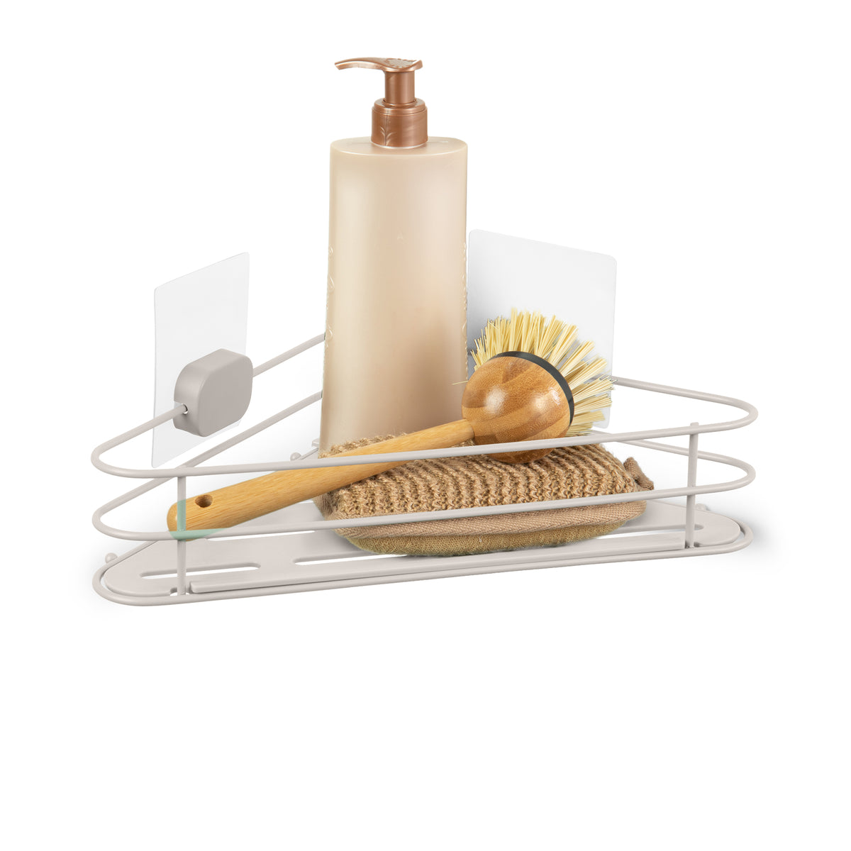 Étagère d'angle auto-adhésive beige