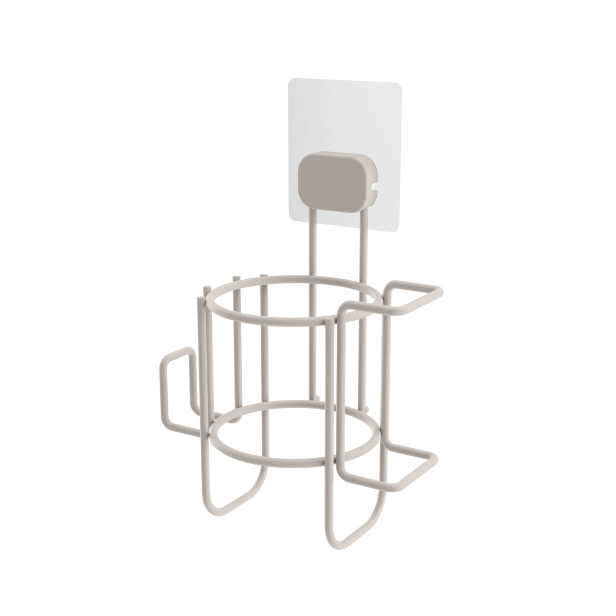 Porte sèche-cheveux auto-adhésif beige