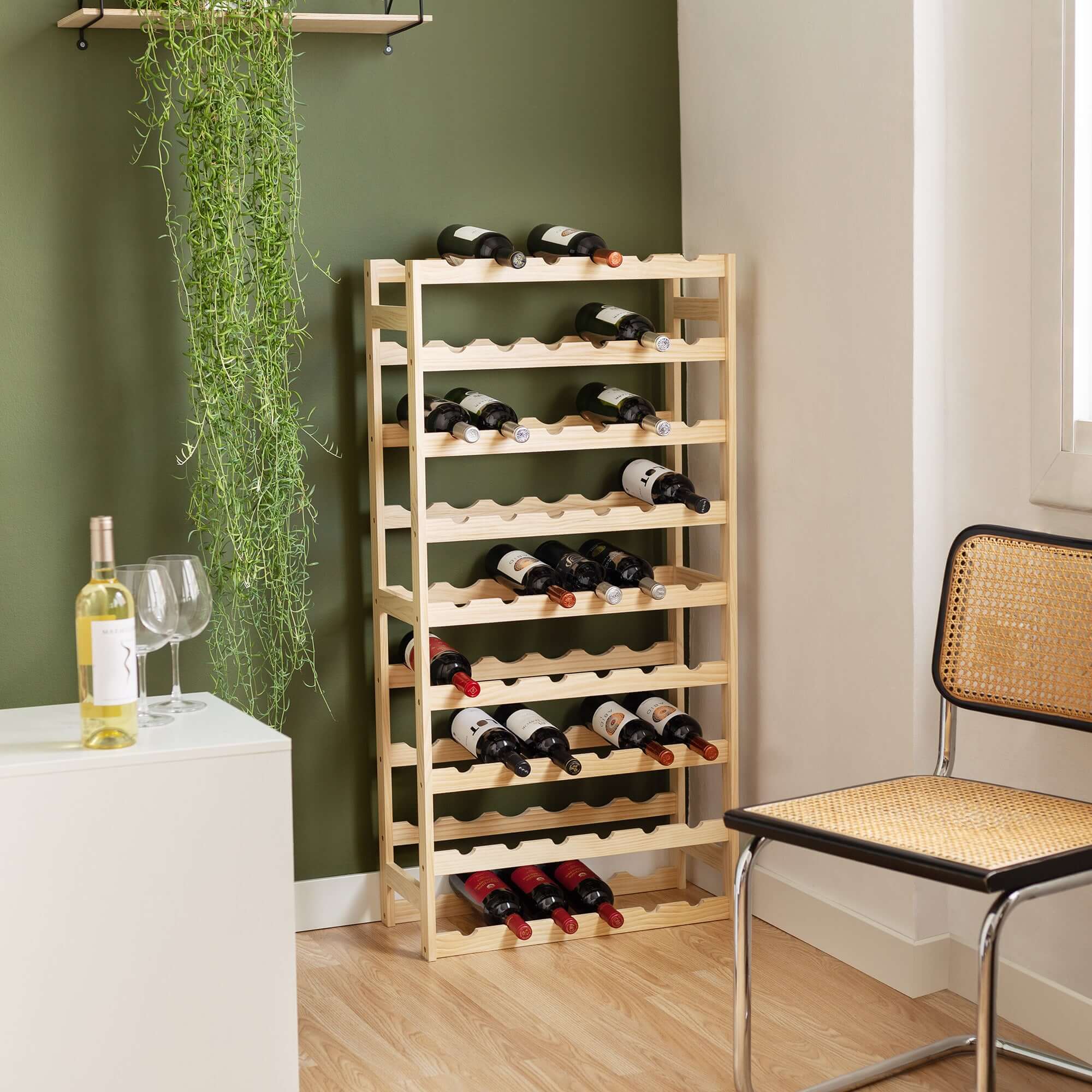 Botellero – Organizador de botellas de madera Luana FSC