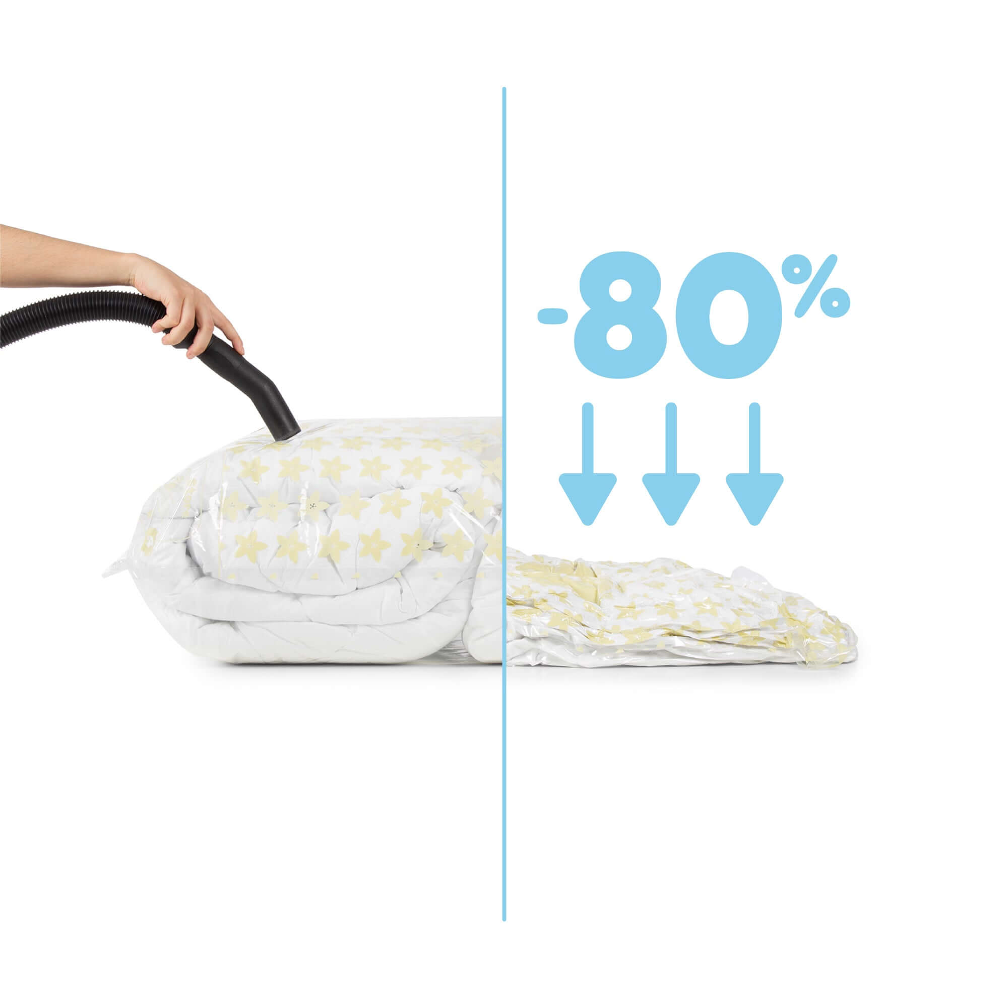 Lot de 5 sacs de rangement sous vide parfum vanille Compress Taille L