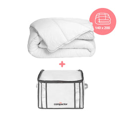 Pack couette 260x240 cm une housse de rangement sous vide Life