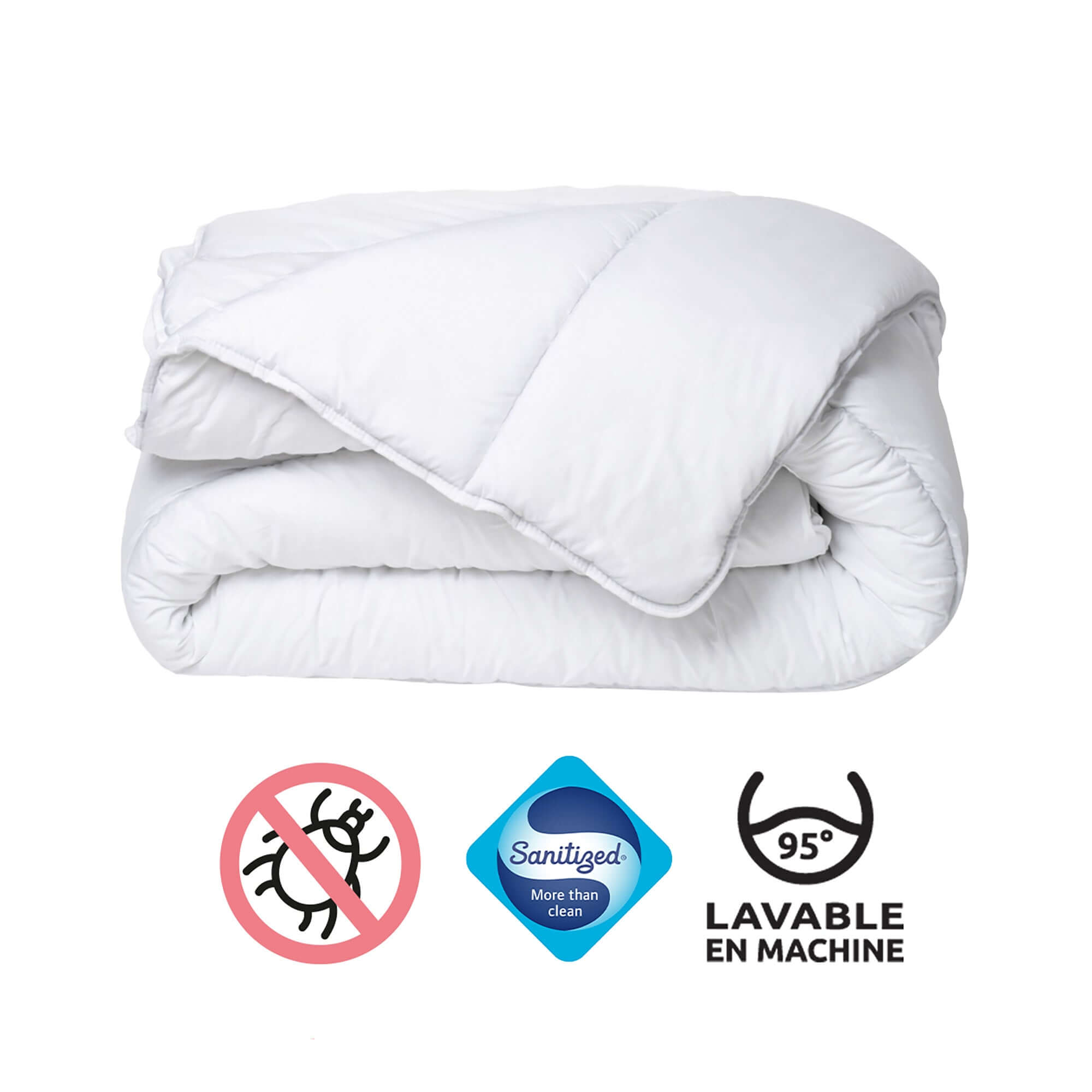 Pack Couette 140x200 + housse de rangement sous vide Life taille M