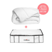 Pack couette 220x240 cm + une housse de rangement de rangement sous vide Life taille L