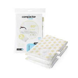 Compactor Lot de 2 Sacs de rangement sous vide Compress senteur vanille L transparents