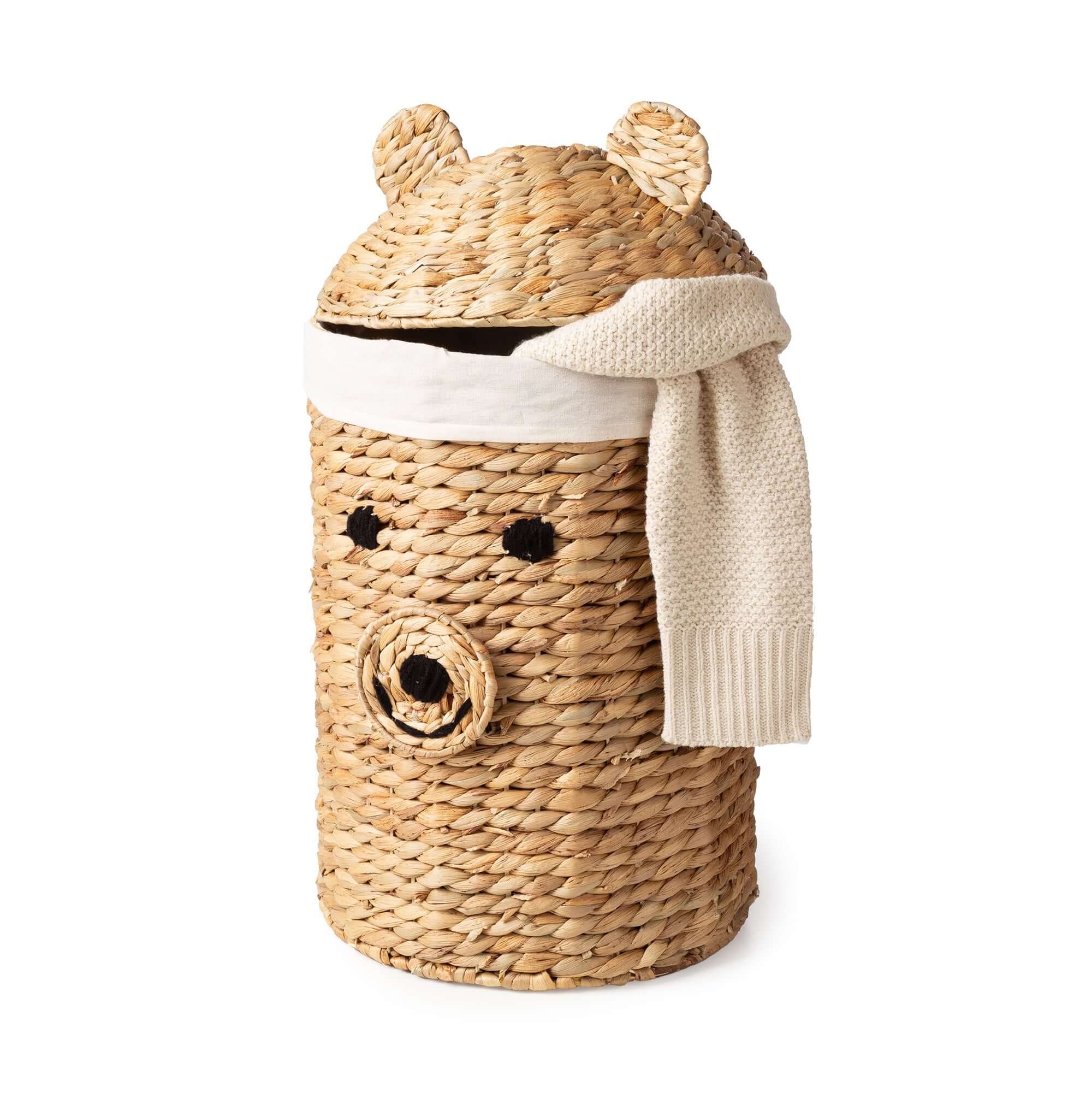 Grand panier de rangement enfant en jacinthe d’eau Noah