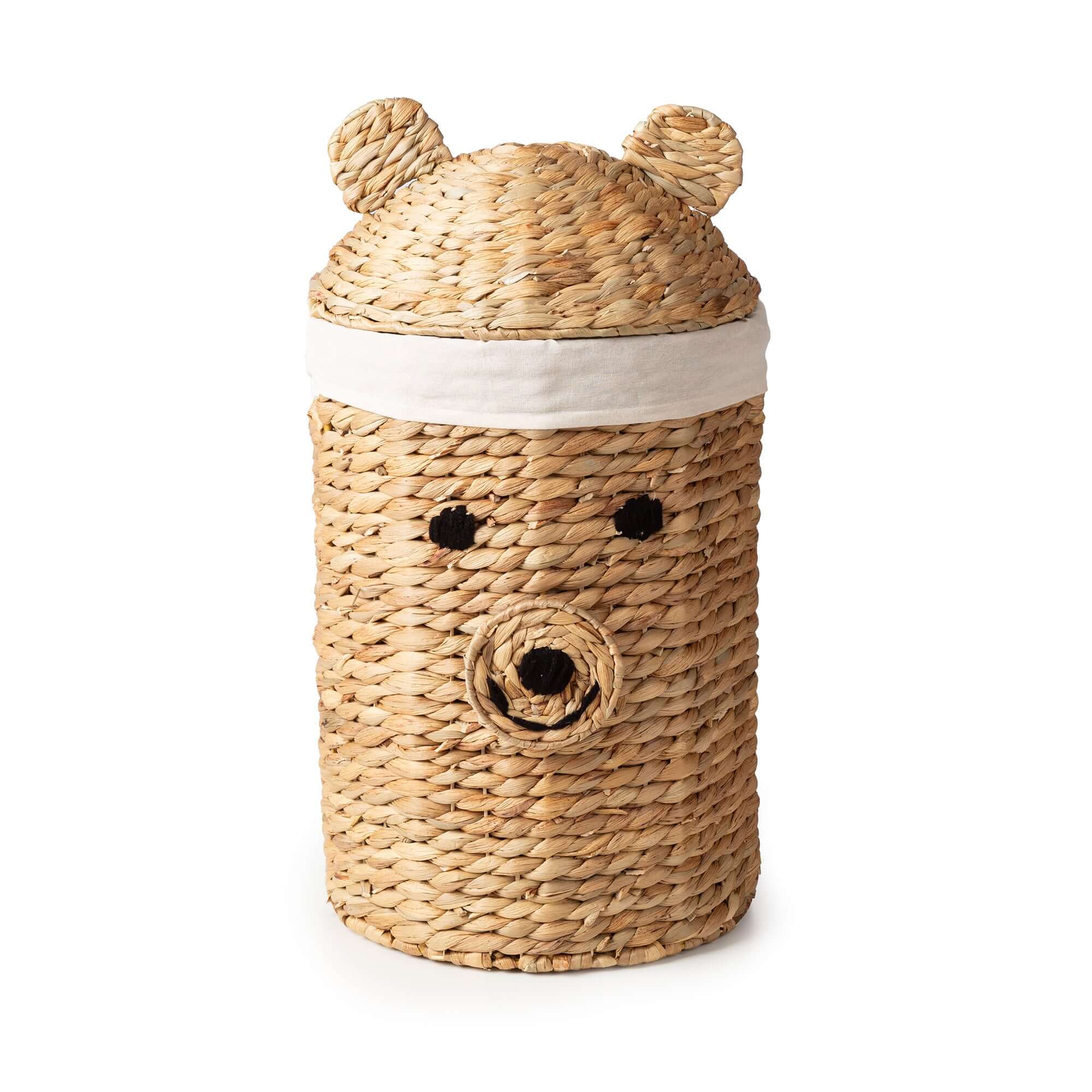 Grand panier de rangement enfant en jacinthe d’eau Noah