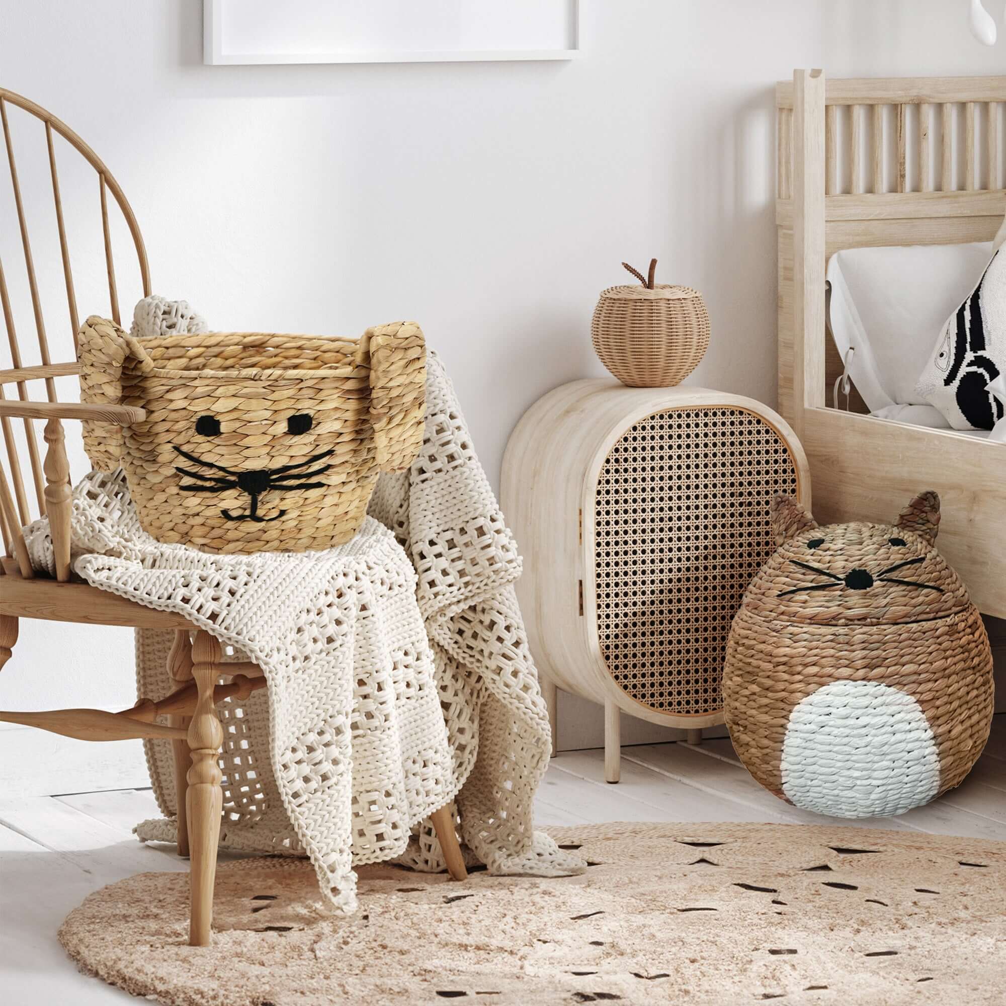 Panier de rangement enfant Fable forme lapin