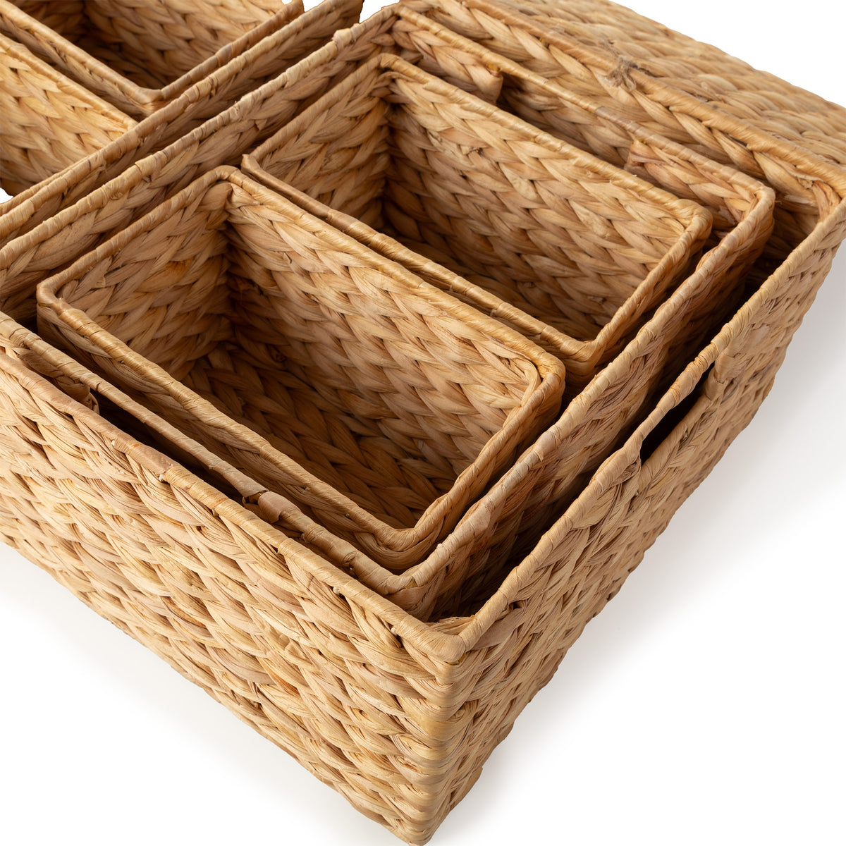 Lot malle et paniers de rangement