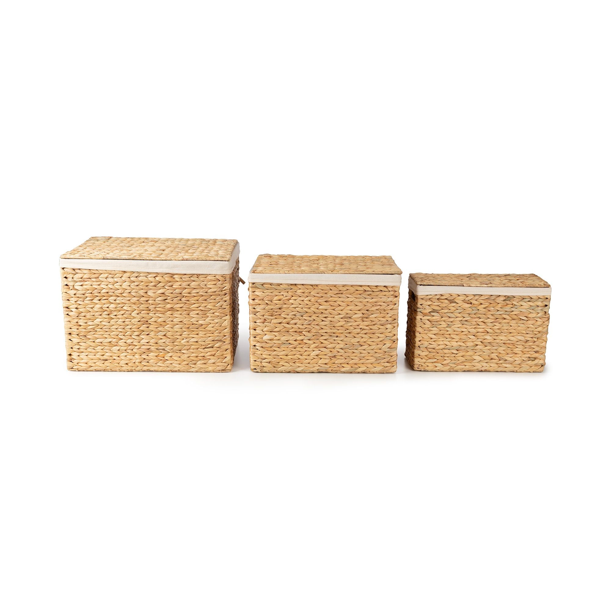 Lot 3 malles de rangement naturelles