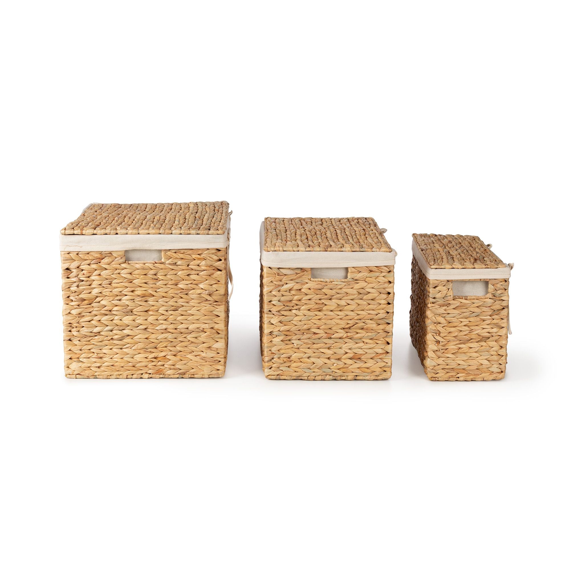 Lot 3 malles de rangement naturelles