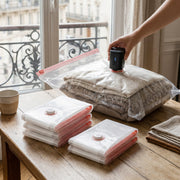 Lot 6 sacs rangement sous vide + pompe électrique