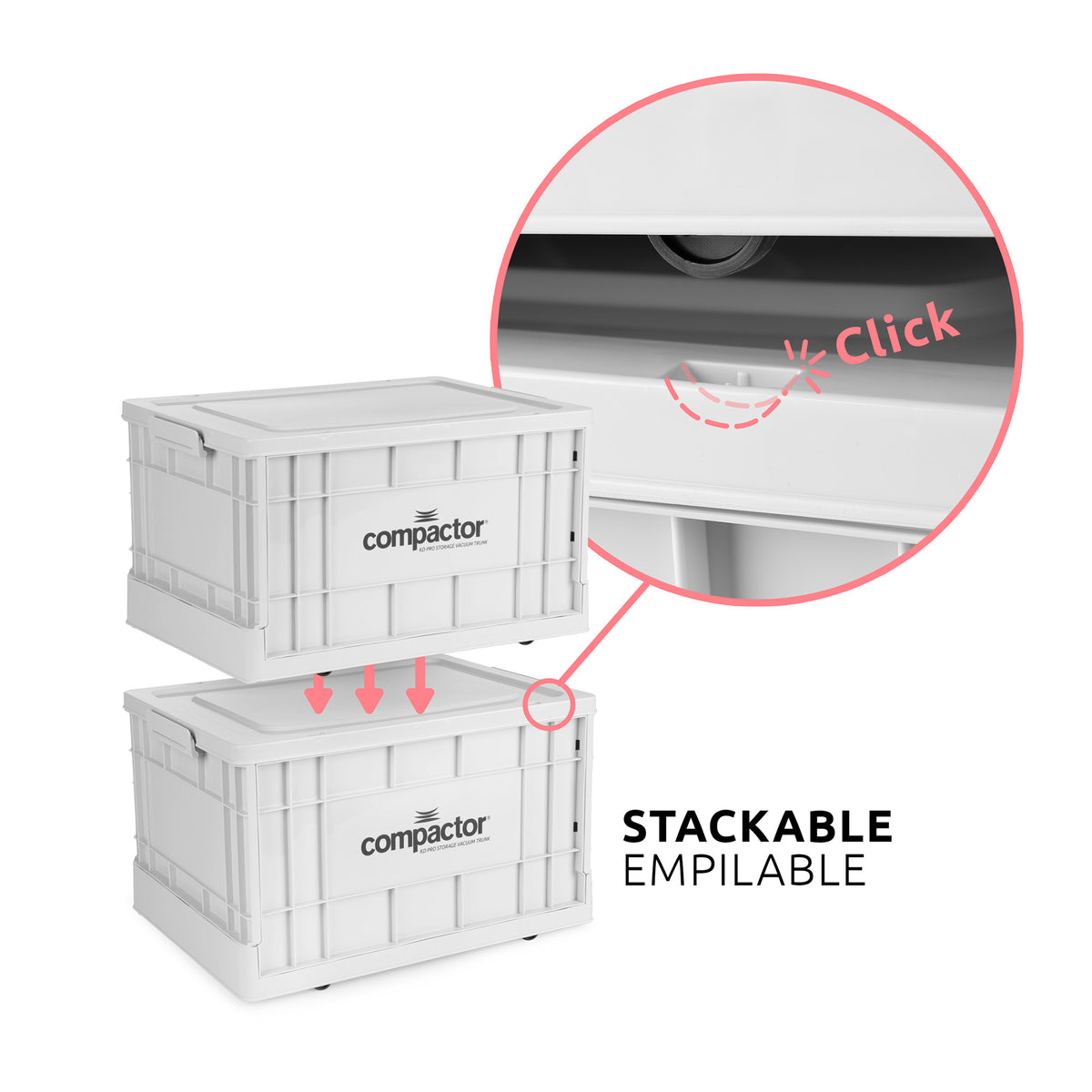 Optibox XL Foldable Vacuum Storage Box with Wheels