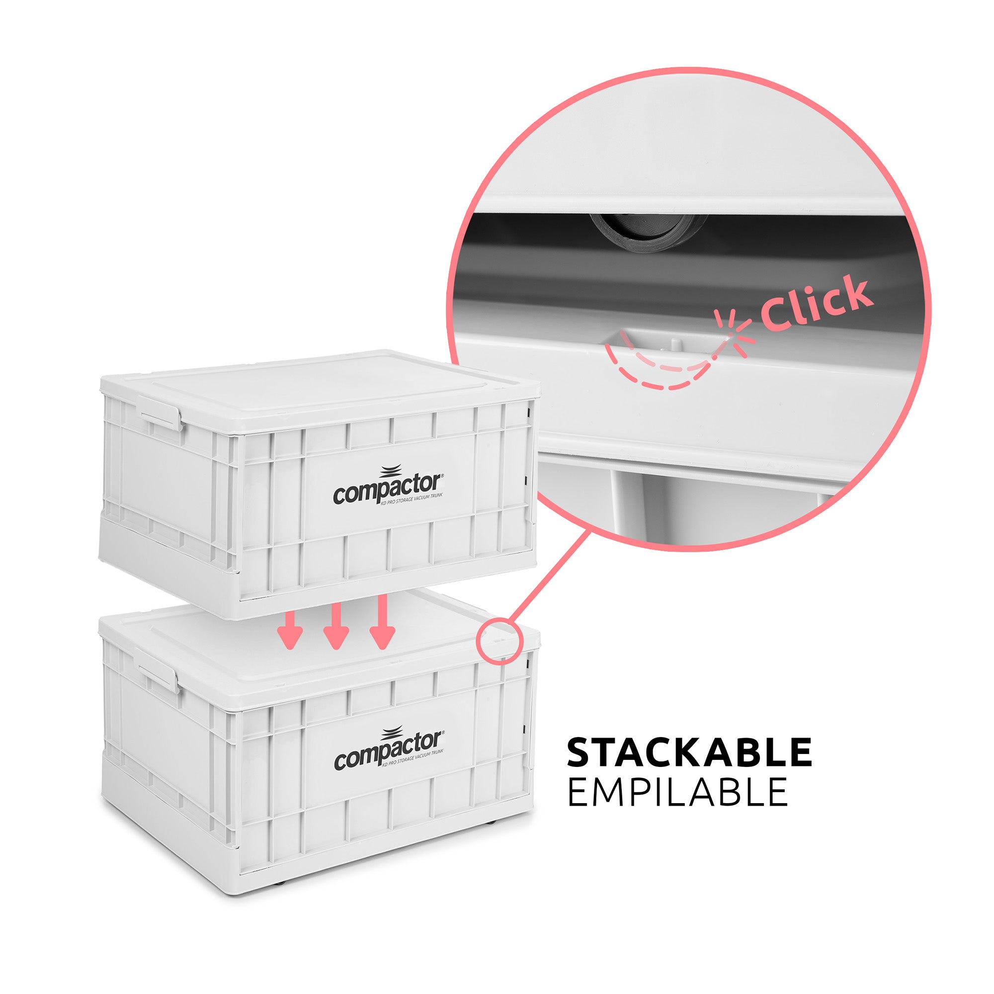 Set of 3 XL foldable vacuum storage boxes Optibox