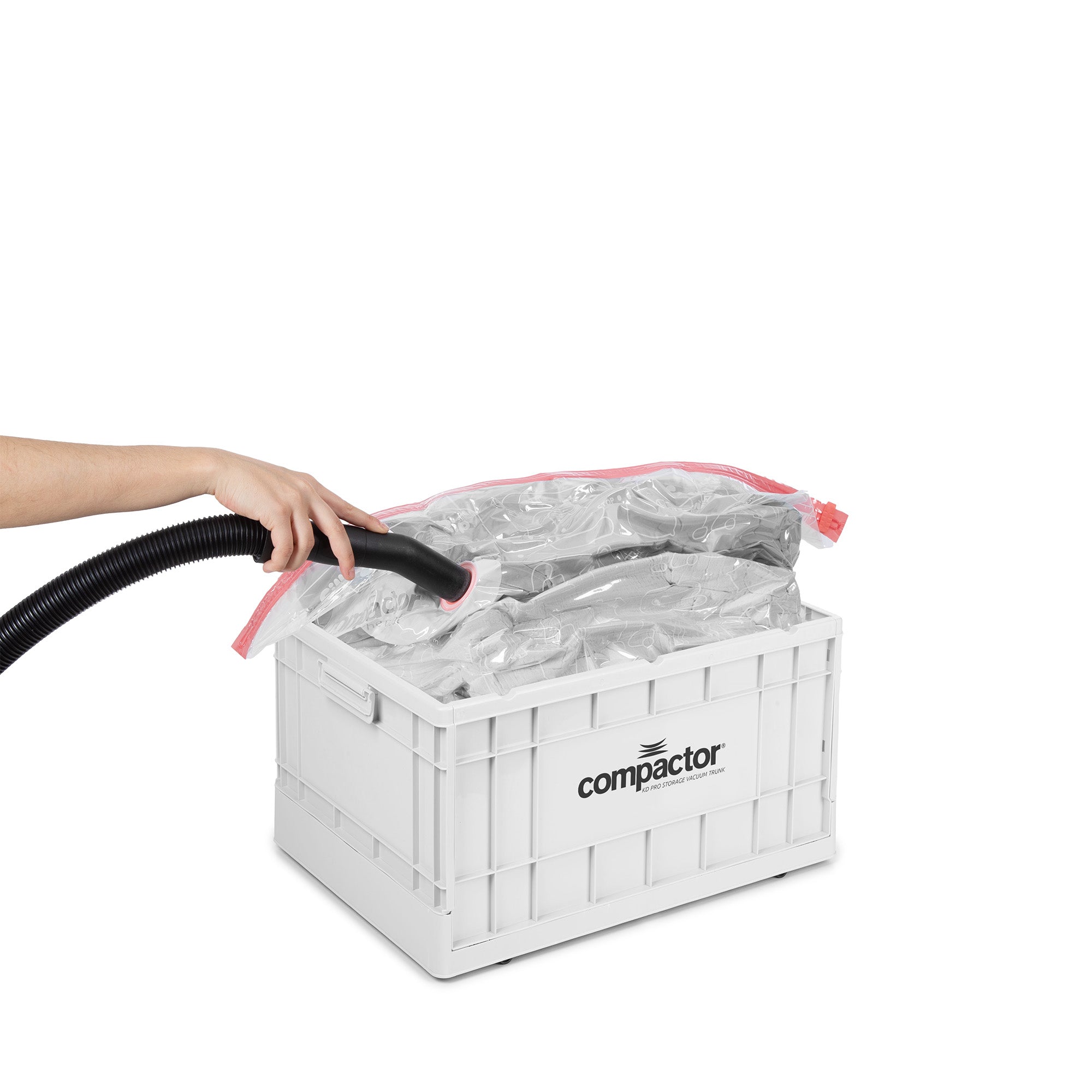 Boîte de rangement sous vide XL pliable à roulettes Optibox