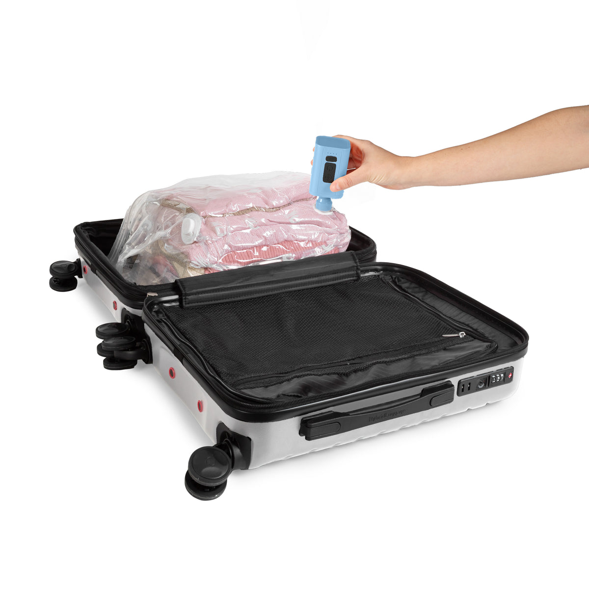 Set da 2 valigie: cabina + XL + pompa Turbo + pesa valigie