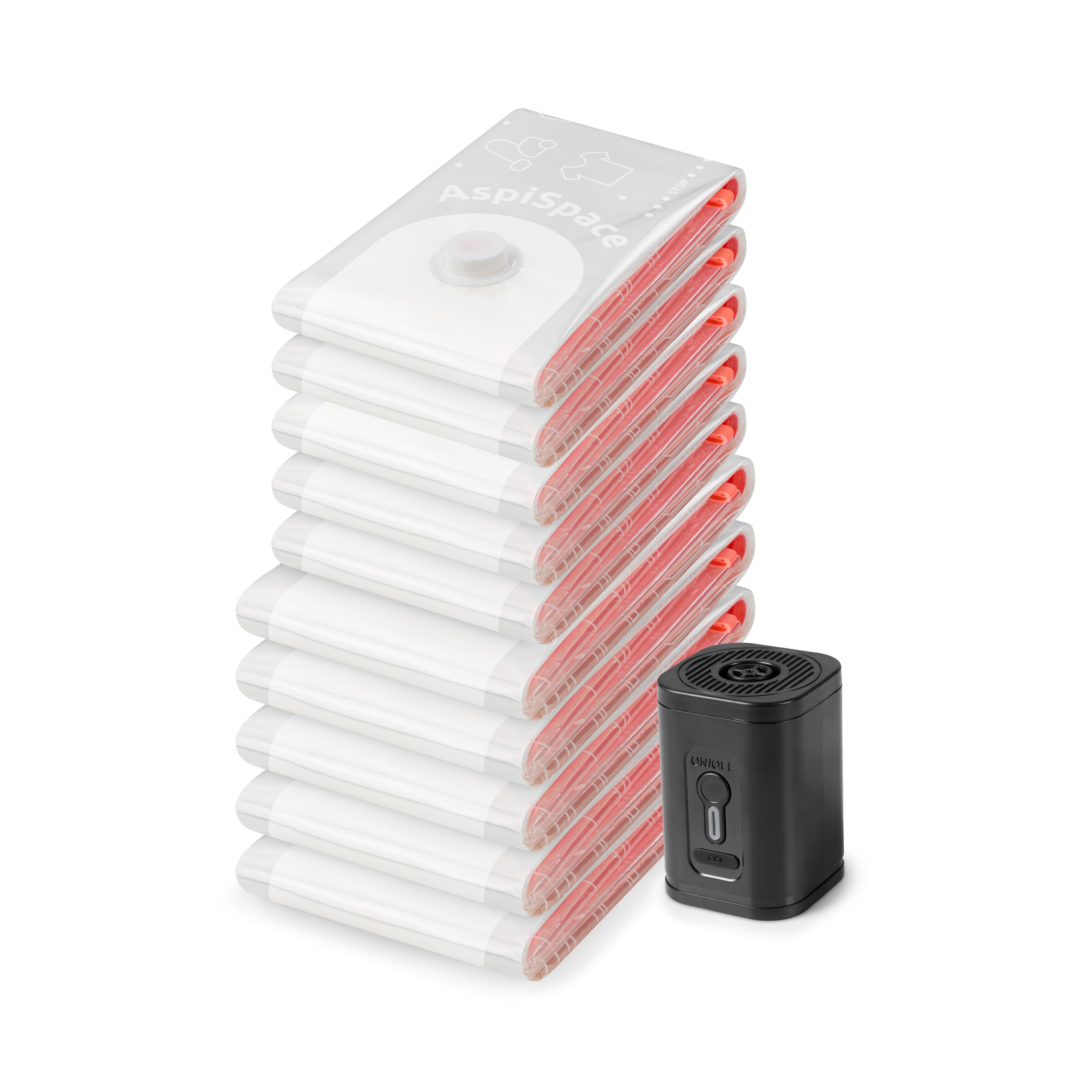 Lot 10 sacs sous vide M-L + Pompe électrique