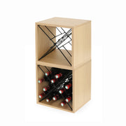 Lot 2 range bouteilles bois et métal