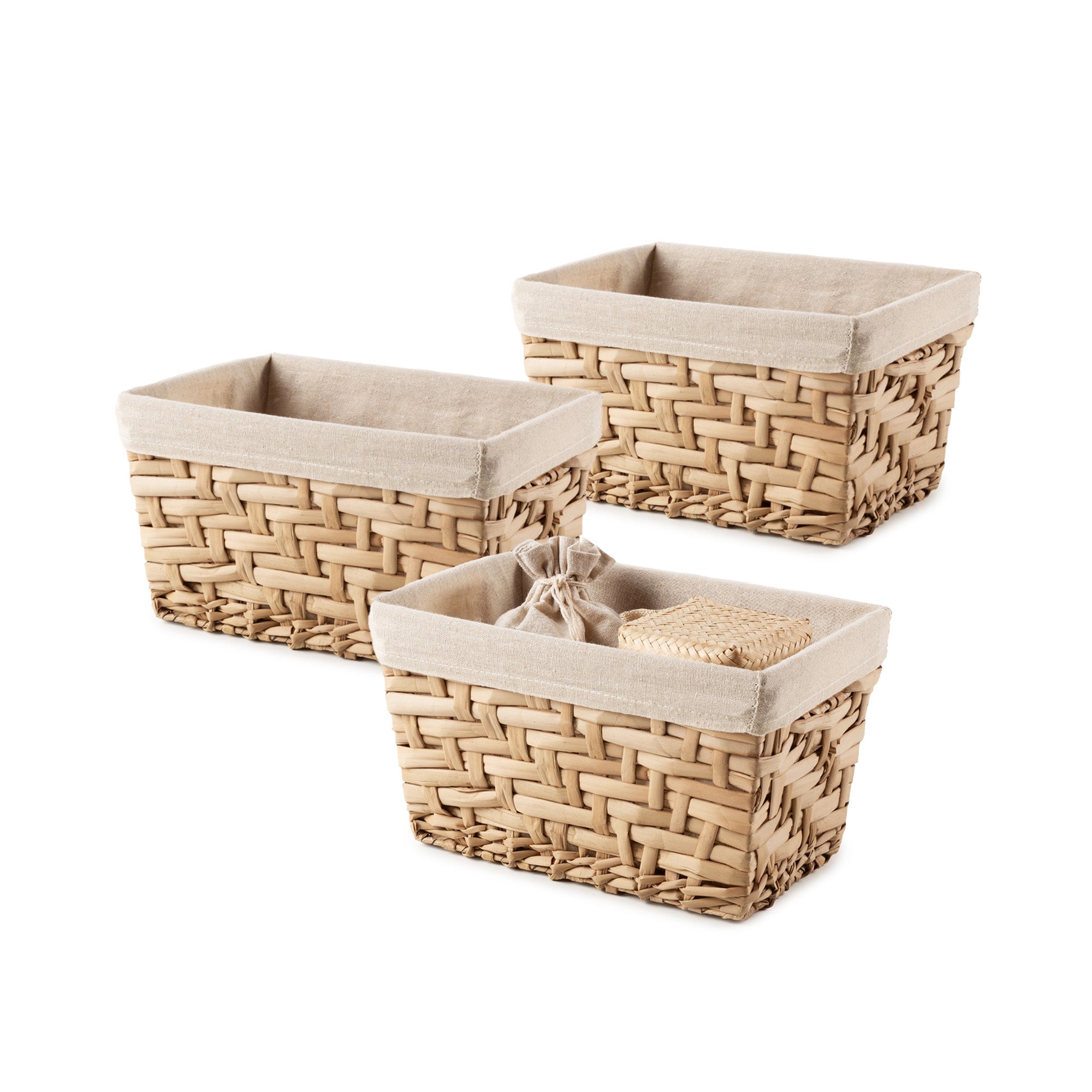 Lot 3 paniers de rangement taille S