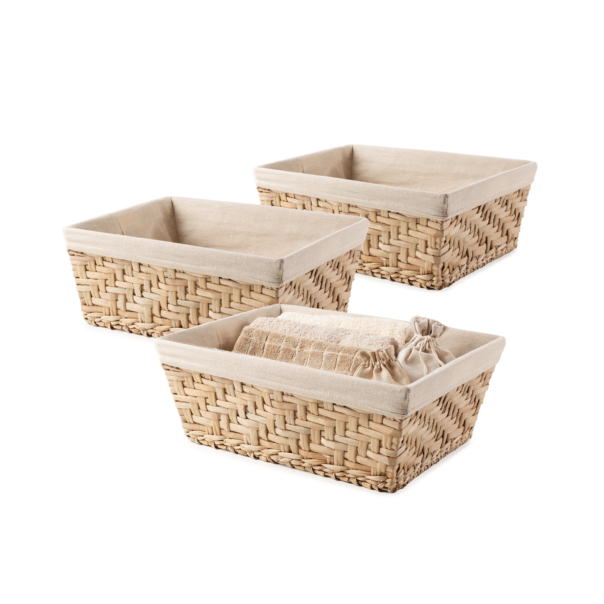 Lot 3 paniers de rangement taille L