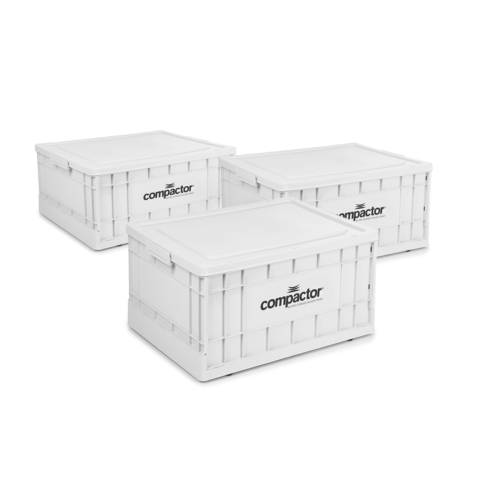 Lot 3 boîtes rangement sous vide XL pliable Optibox