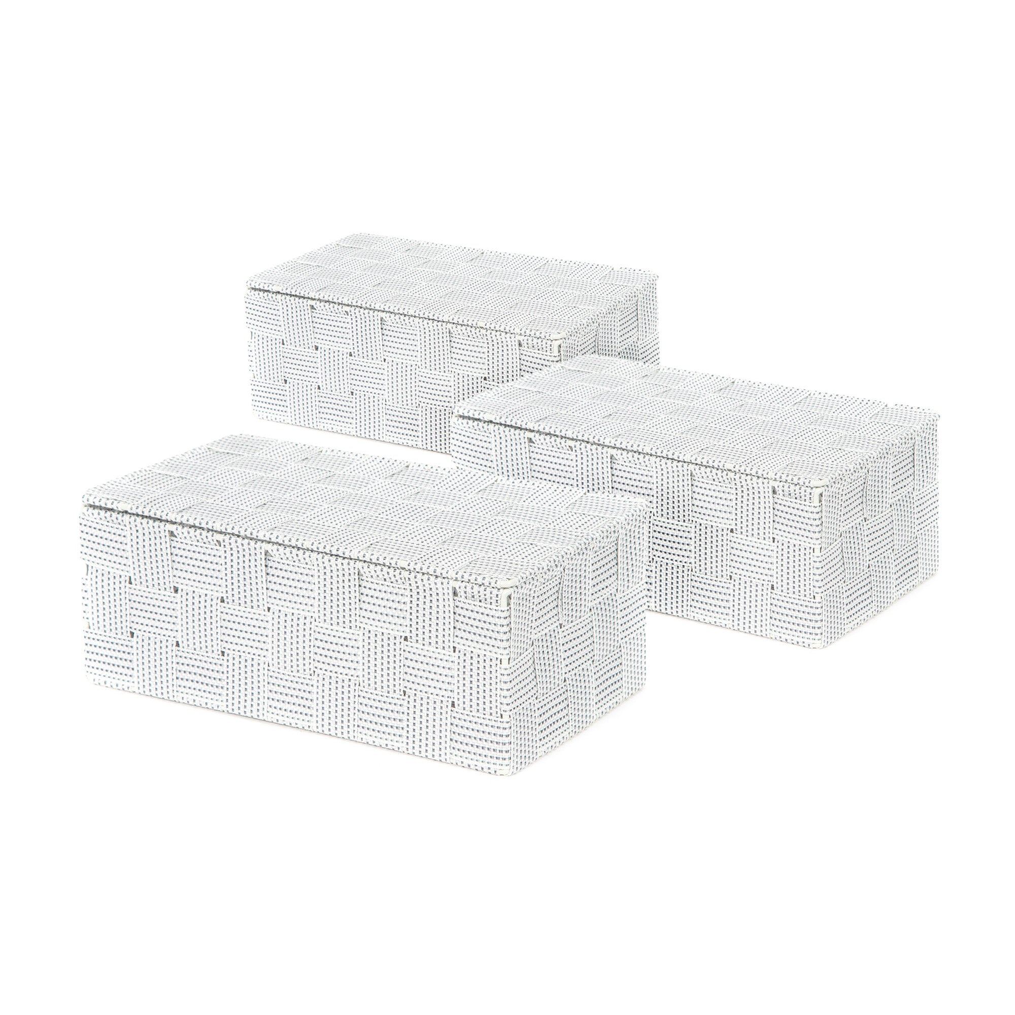 Lot 3 boîtes de rangement avec couvercle