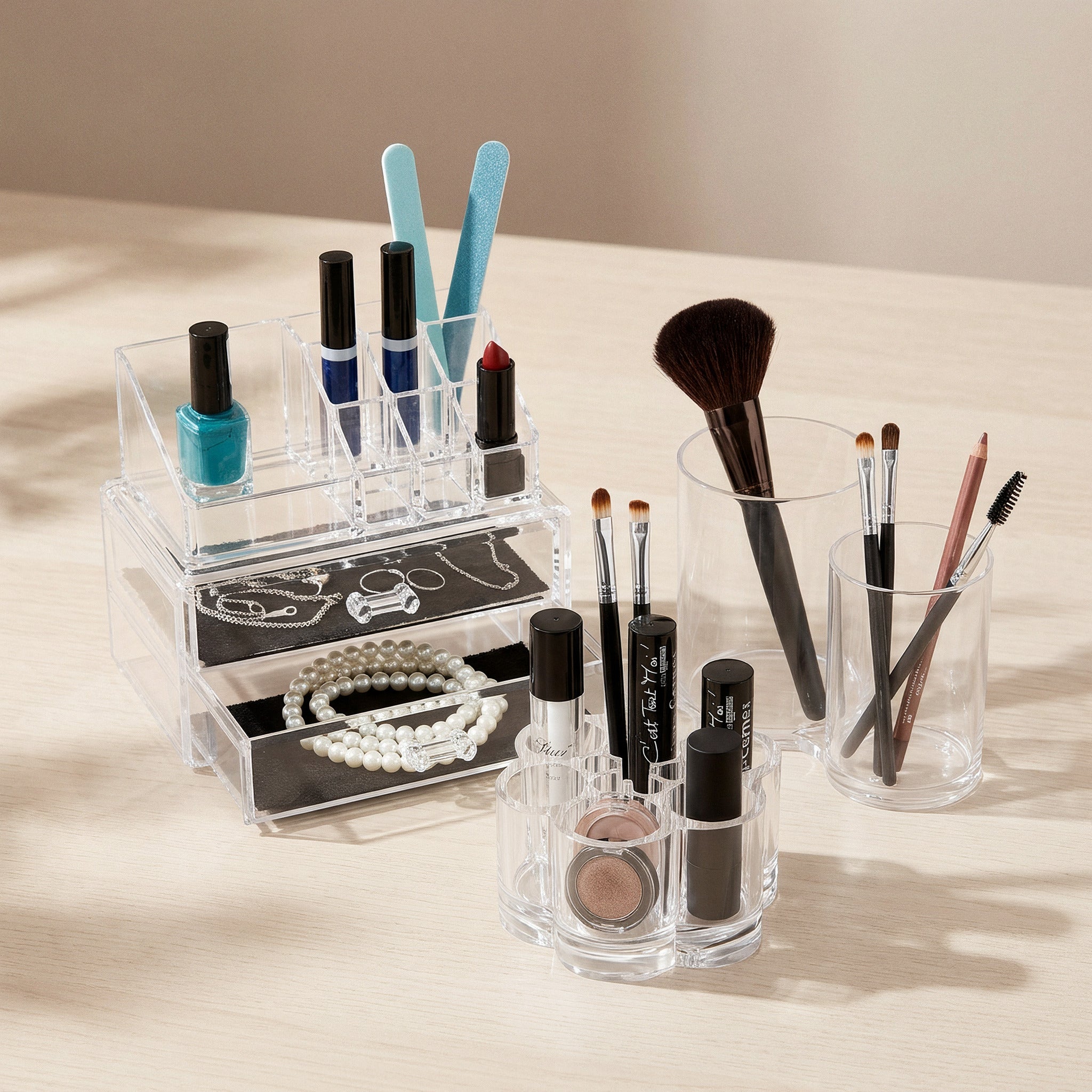 Lot rangement maquillage et cosmétiques