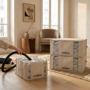 Lot 3 housses rangement sous vide XXL+M beige