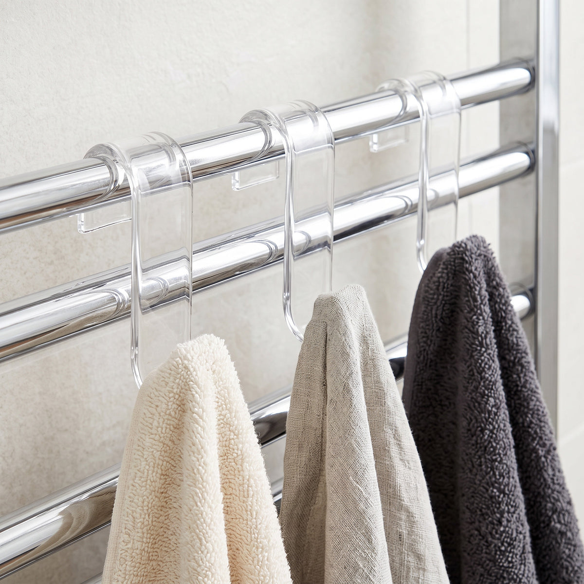 Lot 3 crochets radiateur transparents