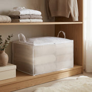 Milky white duvet storage cover