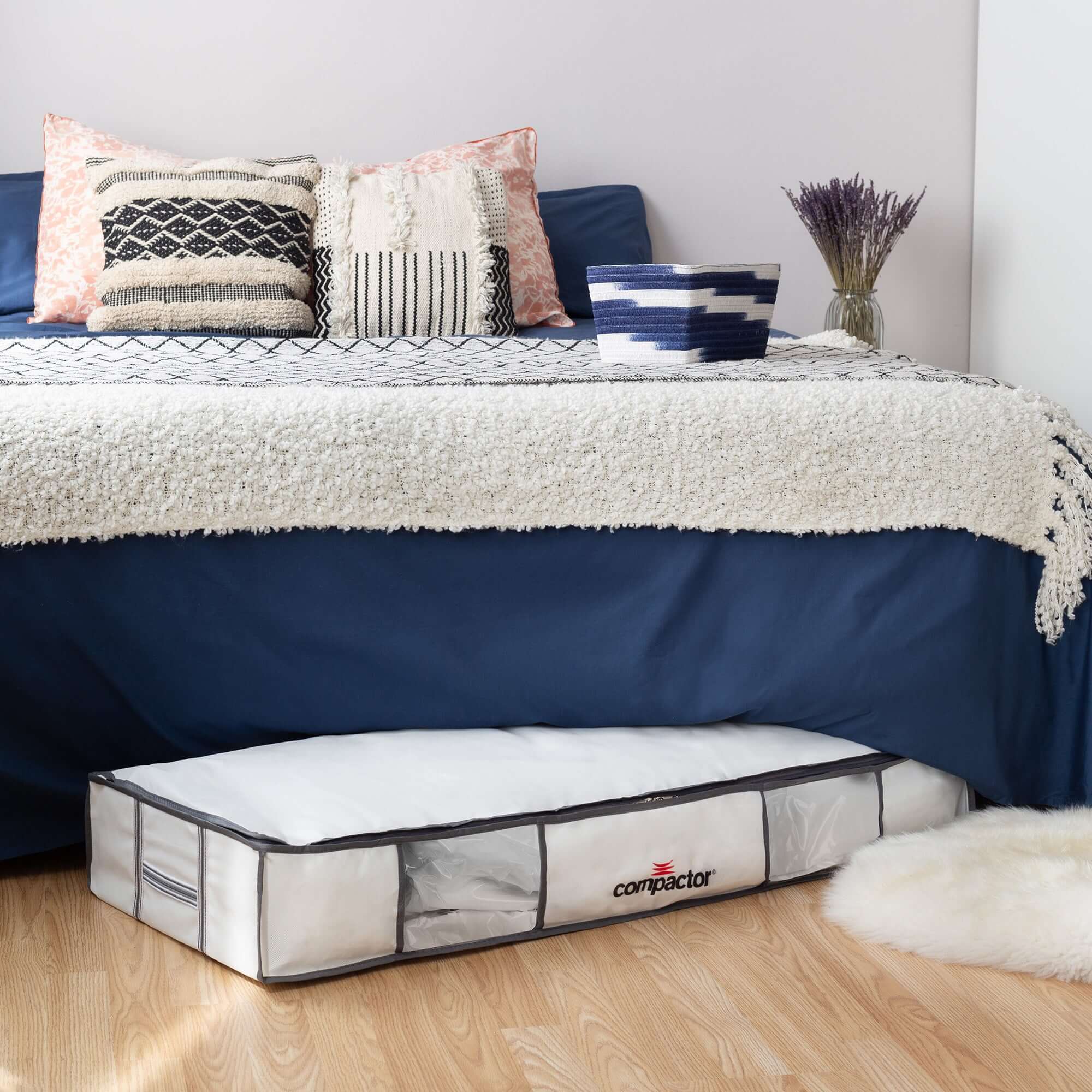 Compactor Caja de almacenamiento al vacío Life XL blanco y gris