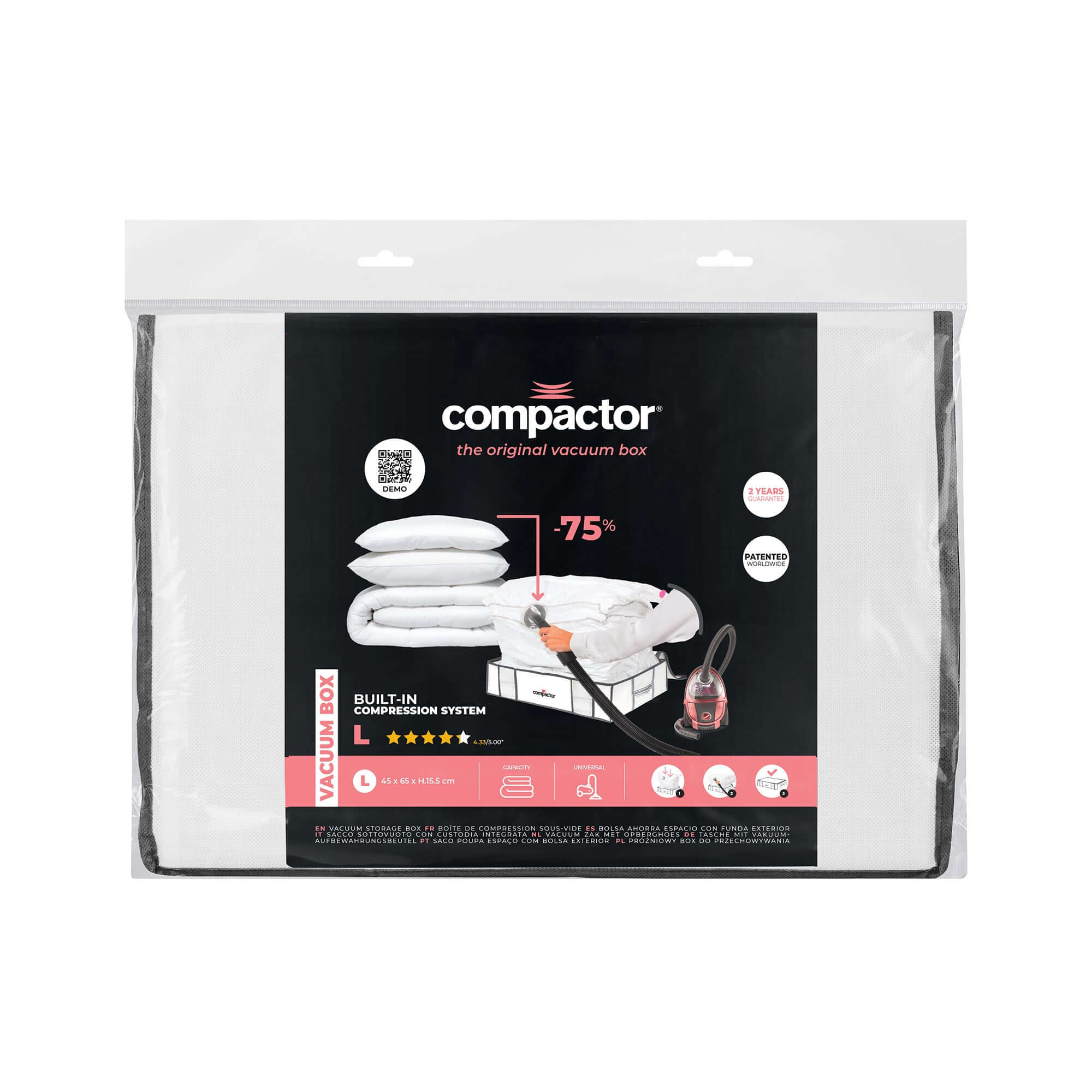 Housse de rangement sous vide L