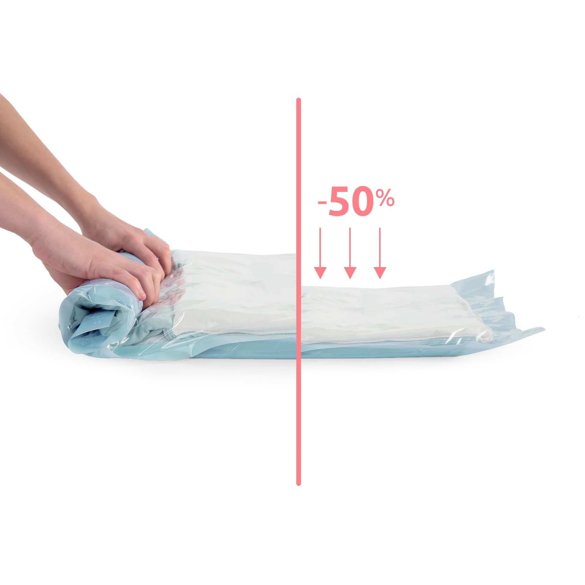 Lot de 2 sacs sous vide de voyage Roll-up