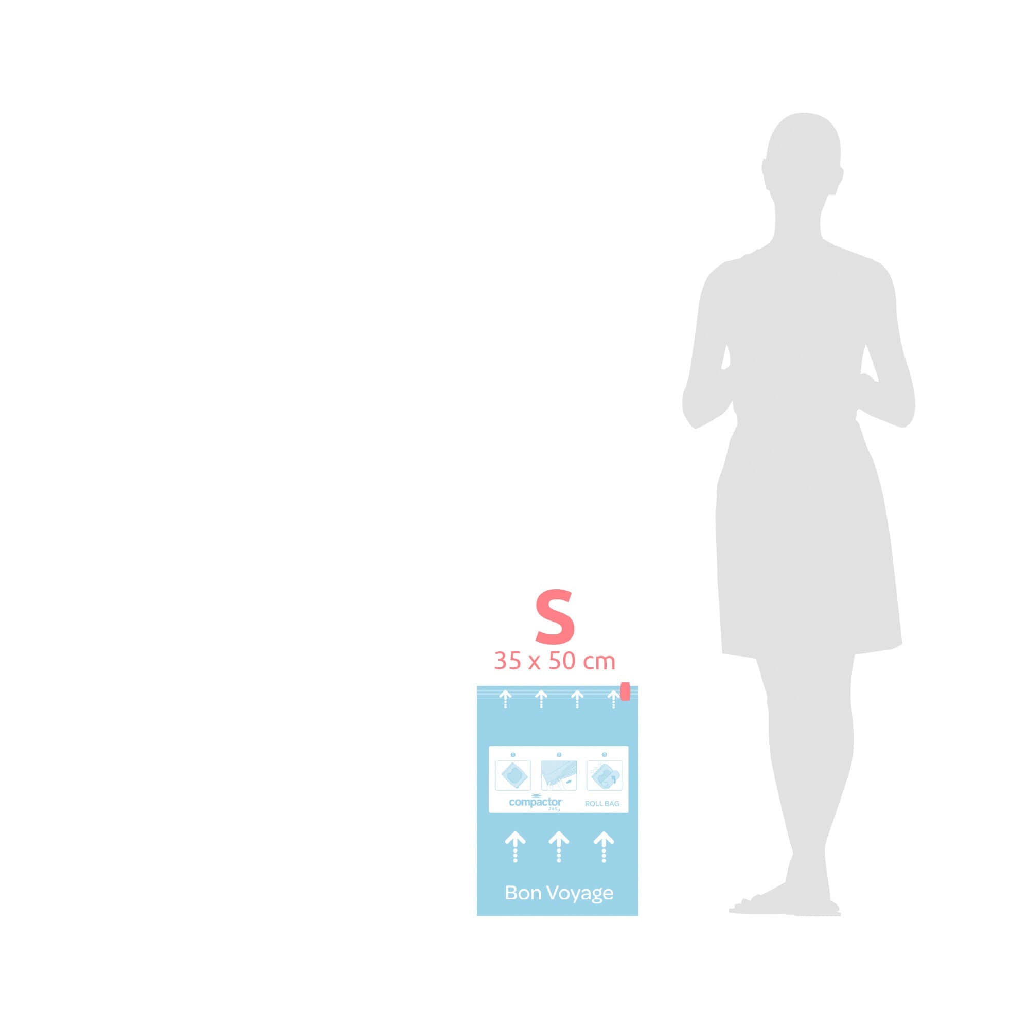 Lot de 2 sacs sous vide de voyage Roll-up