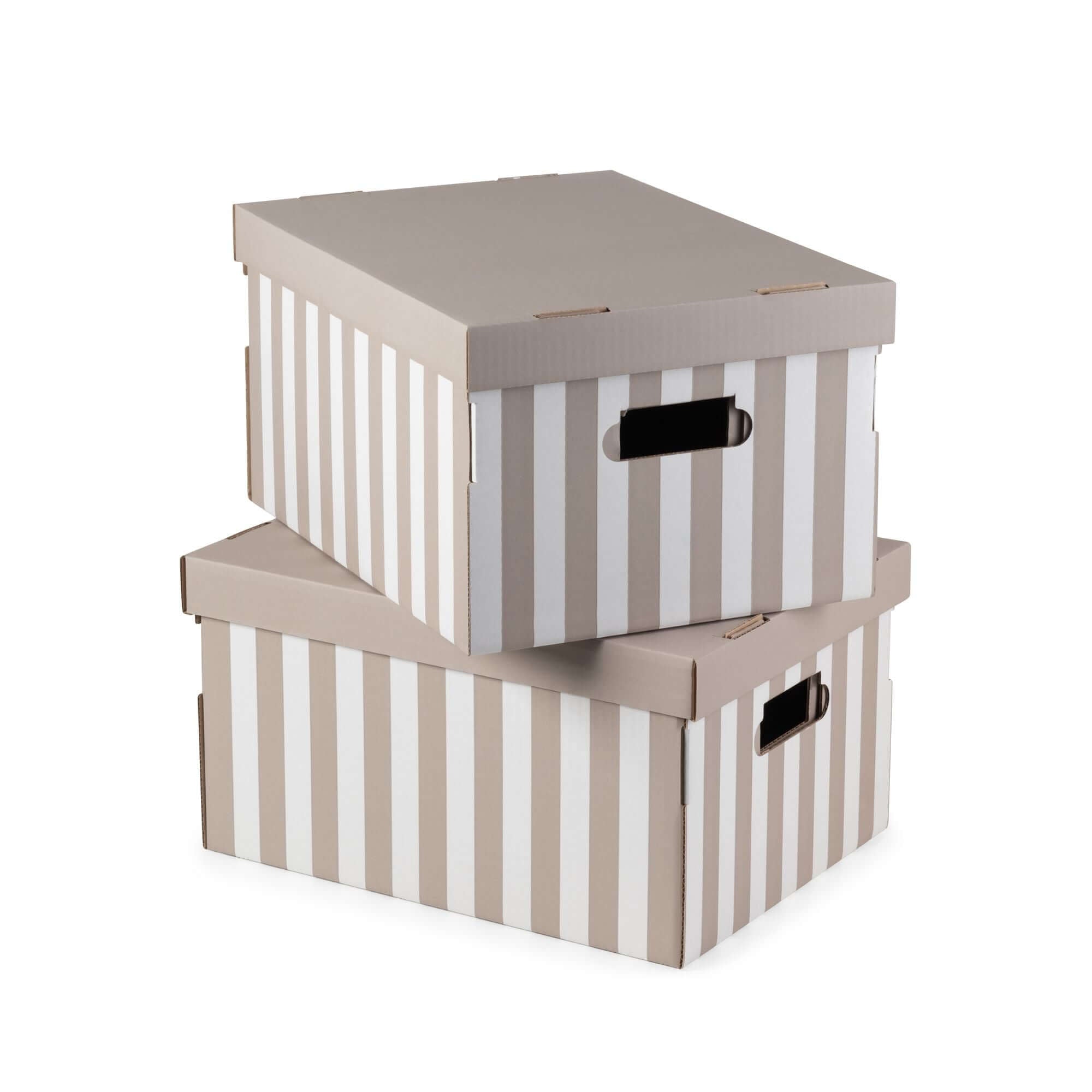 Lot de 2 boîtes de rangement en carton Shirt
