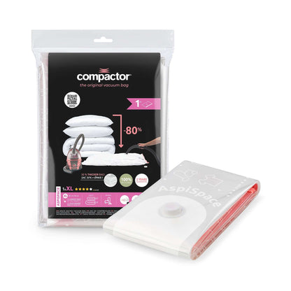 Sac sous vide AspiSpace Compactor β gain 80 %, valve rapide
