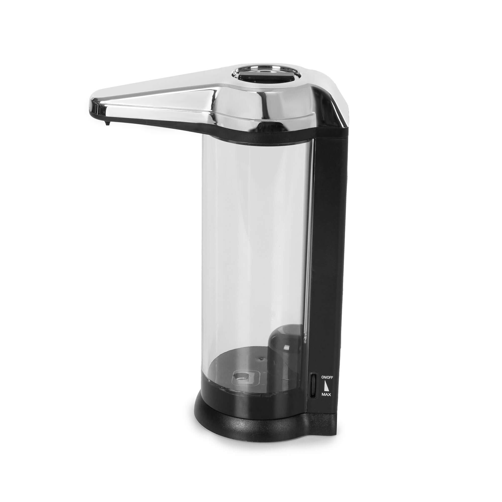 Mostrar dispensador de jabón de encimera automático recargable cromado