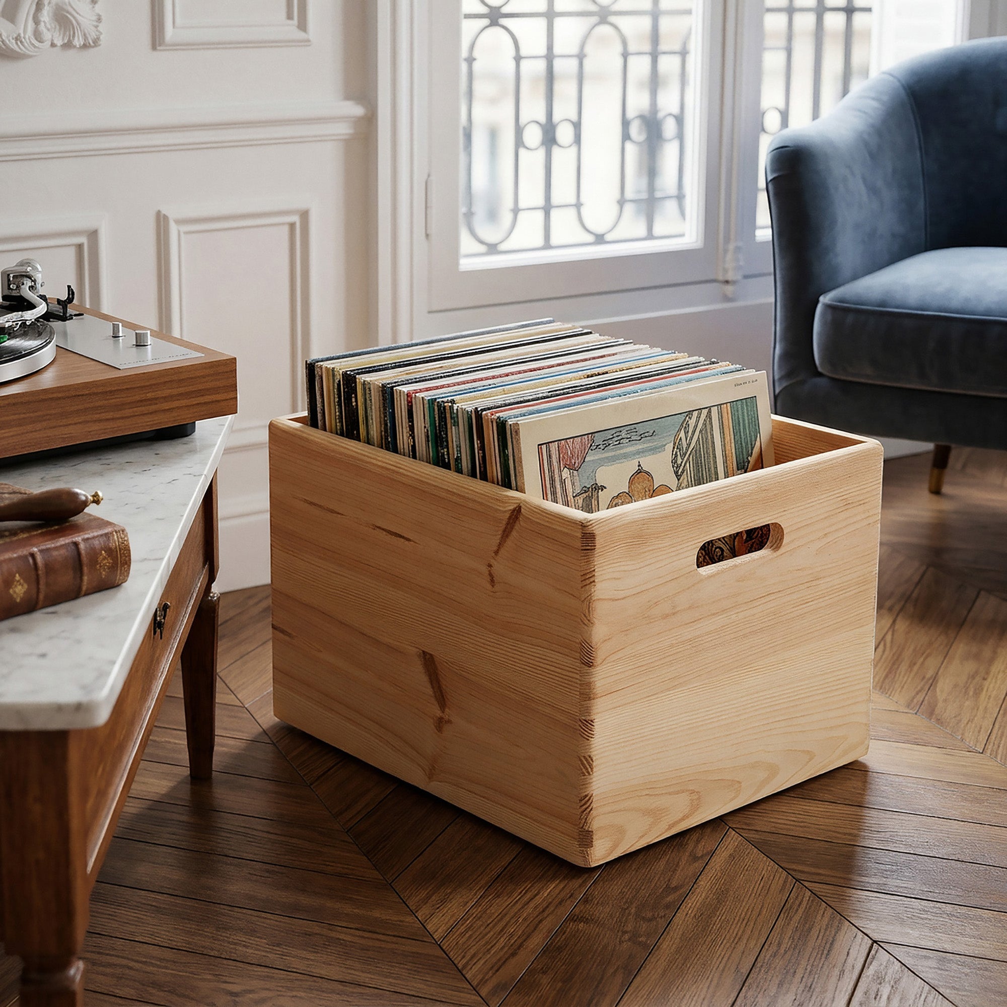 Skyr L wooden storage box