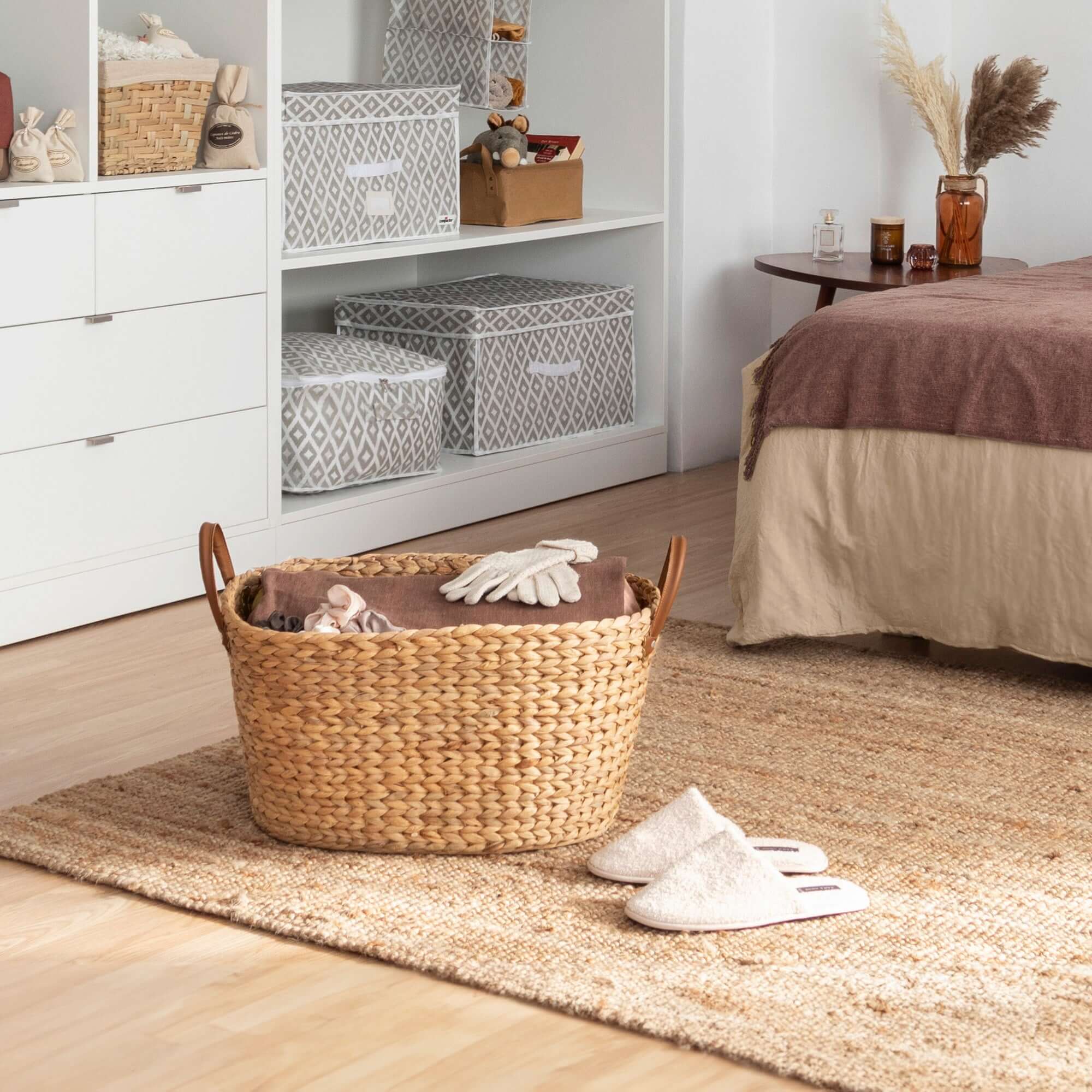 Panier de rangement avec anses Belize XL naturel
