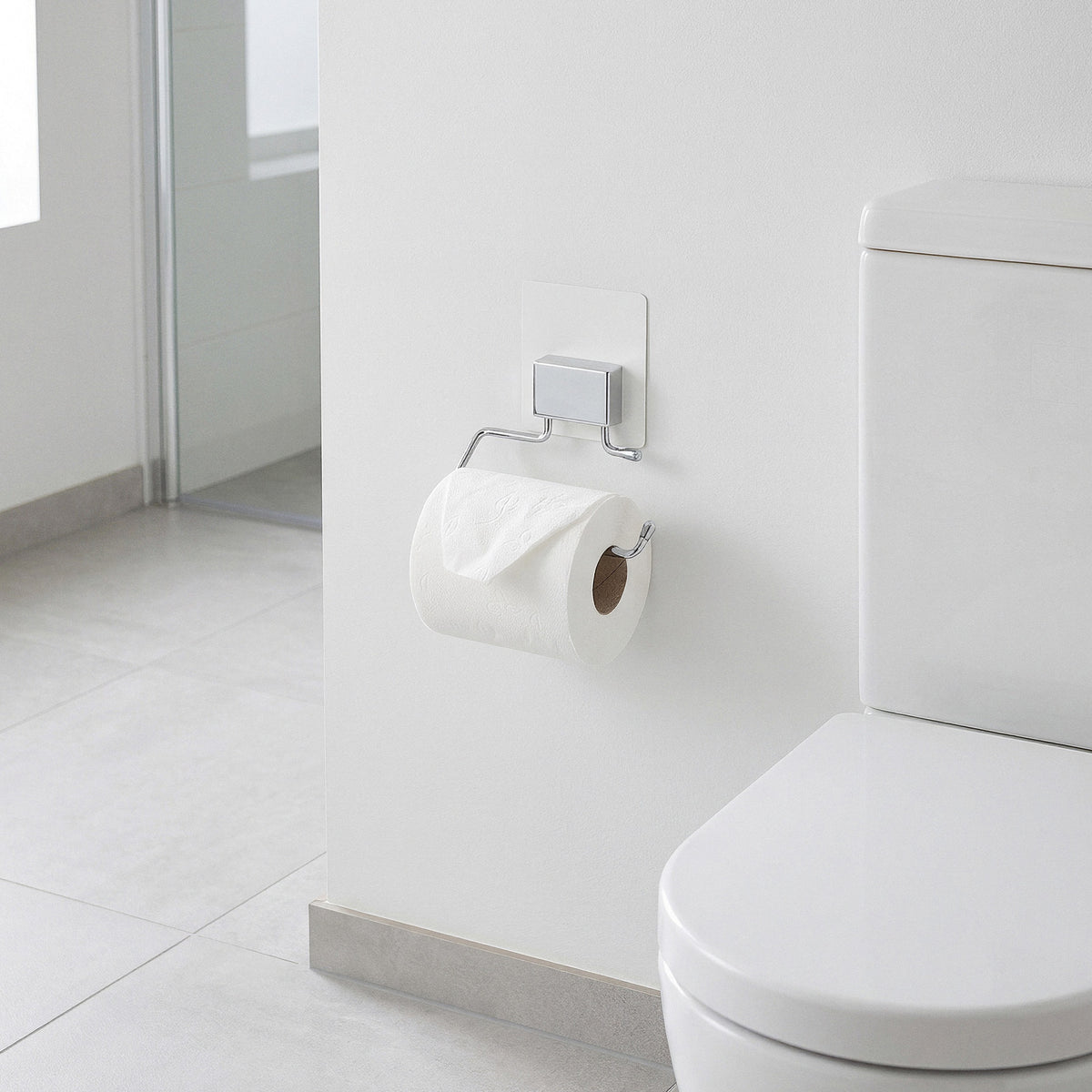 High resistance self-adhesive toilet paper holder Bestlock Magic chrome