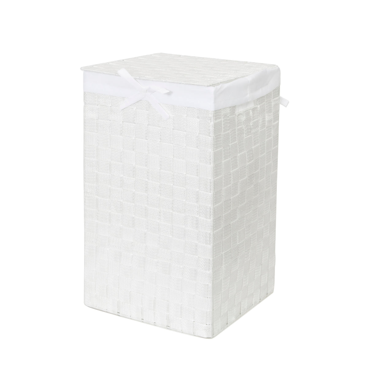 Panier à linge carré blanc