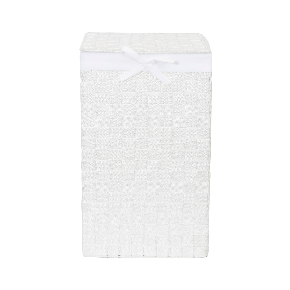Panier à linge carré blanc