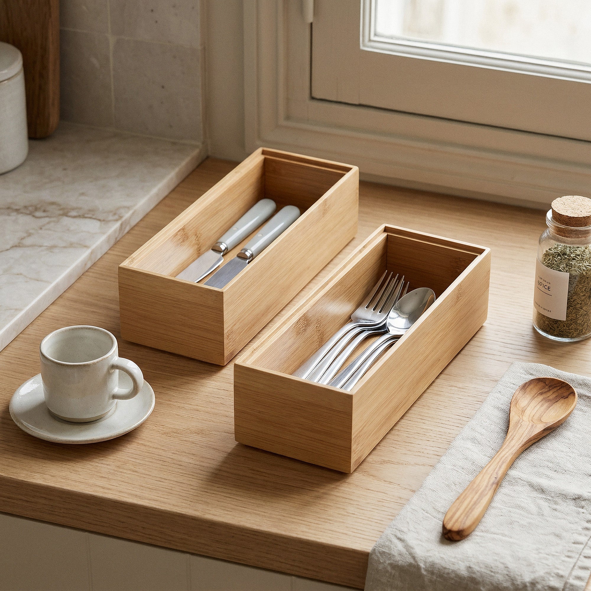 Caja de almacenamiento de bambú Osaka M