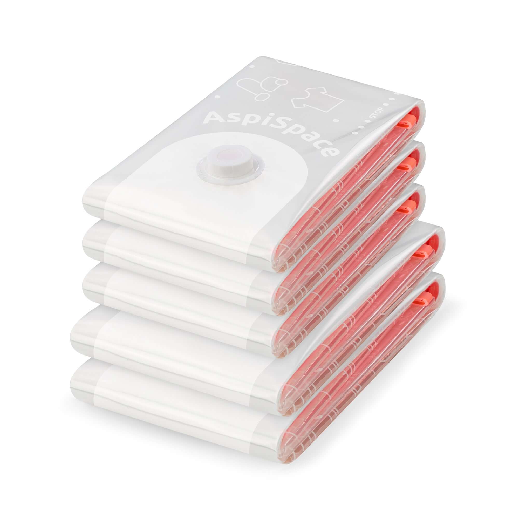 Lot de 5 sacs de rangement sous vide Aspispace 3 tailles M + 2 tailles L